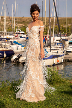 California- Fringe sheath wedding dress