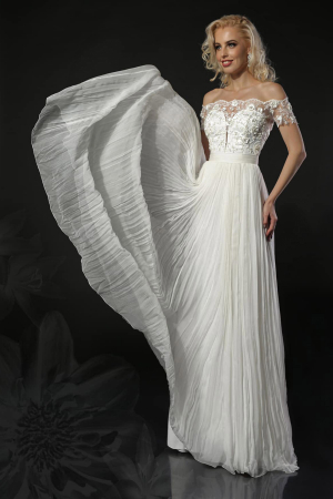 Celeste- Romantic pure silk wedding dress [3]