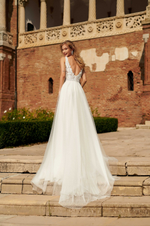 Demet- A-line polka dots wedding dress [4]