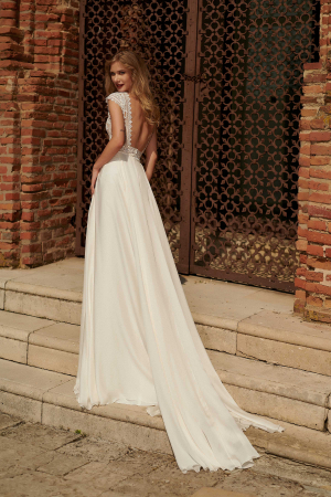 Pure silk Bohemian Beach Rustic Lace Wedding Dress [5]