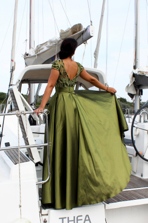 Elegant taffeta dress- 2521 [4]