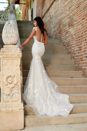 Elisa- Floral lace mermaid wedding dress [6]