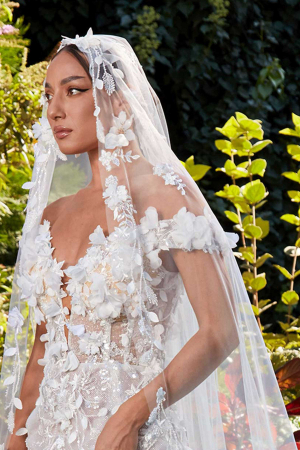 3D Flowers bridal veil [4]