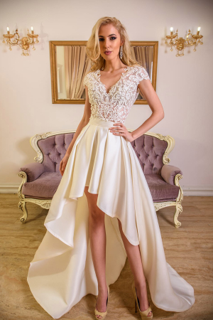 Short & Midi - Nautica- High-low wedding dress