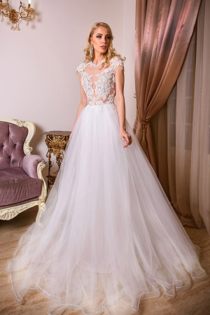 Nicola- Open back A-line wedding dress [1]