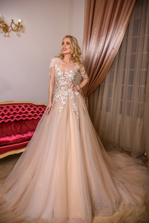 Gorgeous champagne wedding dress [1]