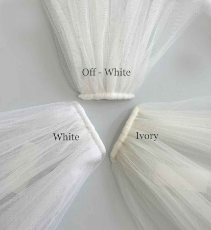 Two tiers simple wedding veil [8]