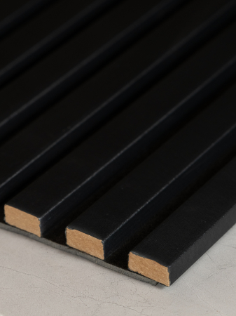 Panouri riflate - Panou riflat fonoabsorbant 280x50cm - Absolute Black