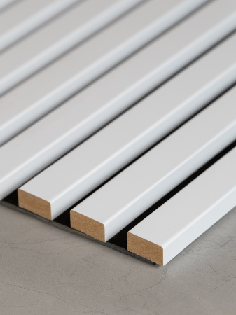 Panouri riflate - Panou riflat fonoabsorbant 280x50cm - Silk White