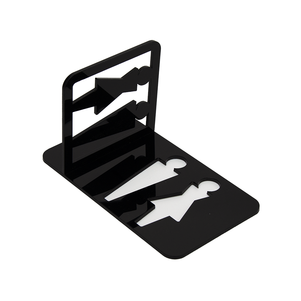 Plăcuță toaletă unisex din plexiglas cu simboluri bărbat și femeie [2]