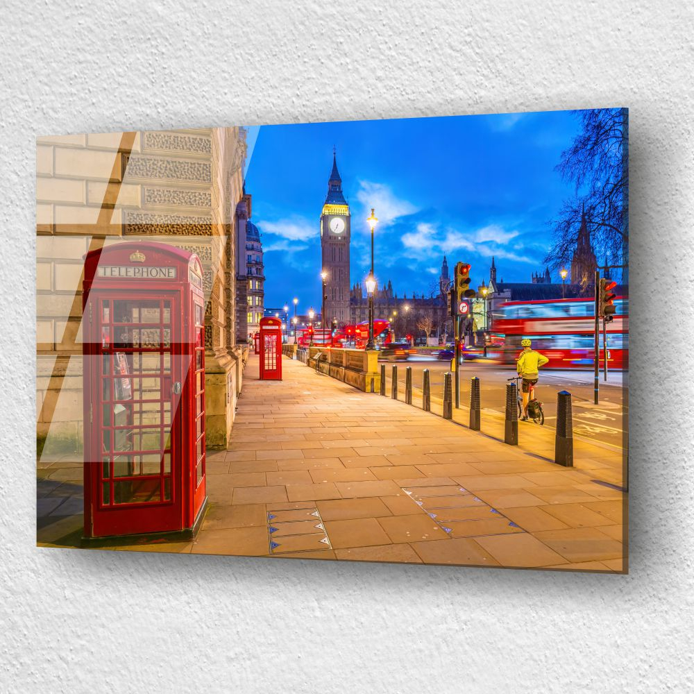 tablou din sticla acrilica Big Ben cu Houses of Parliament Londra [3]