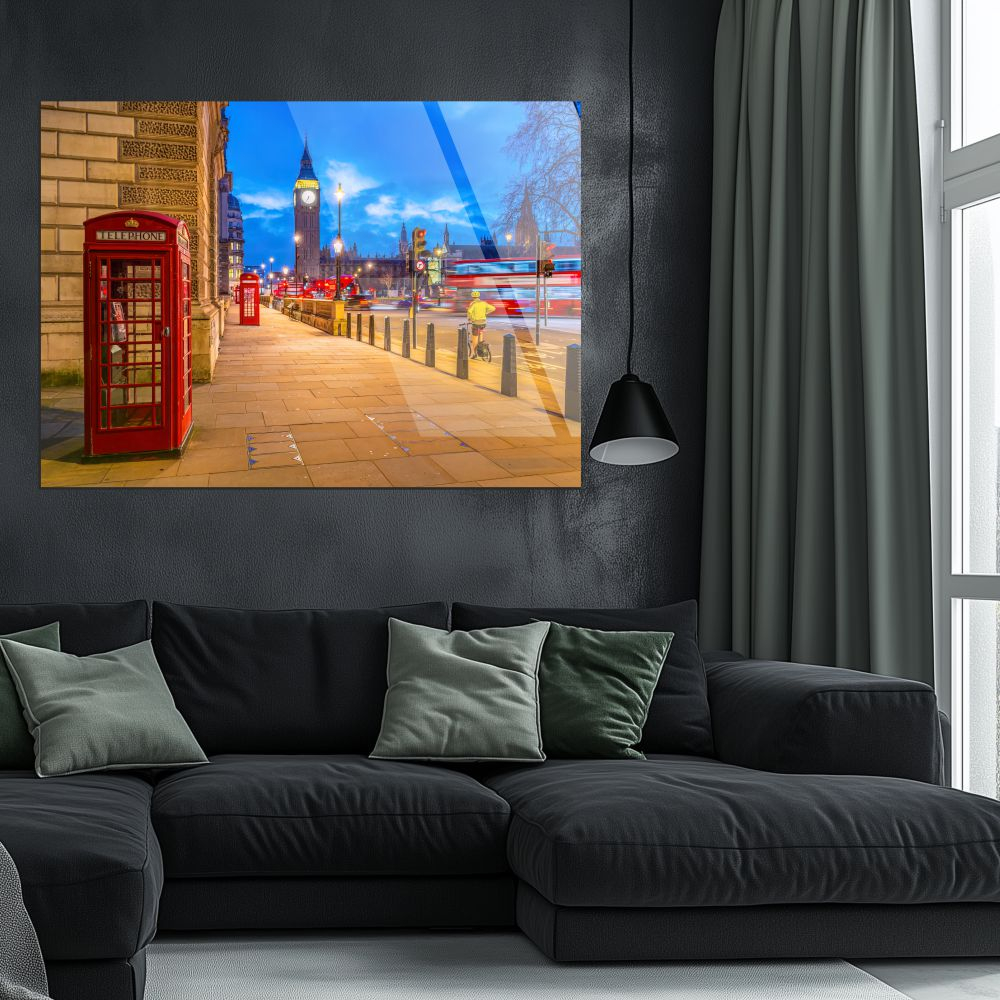 tablou din sticla acrilica Big Ben cu Houses of Parliament Londra [2]