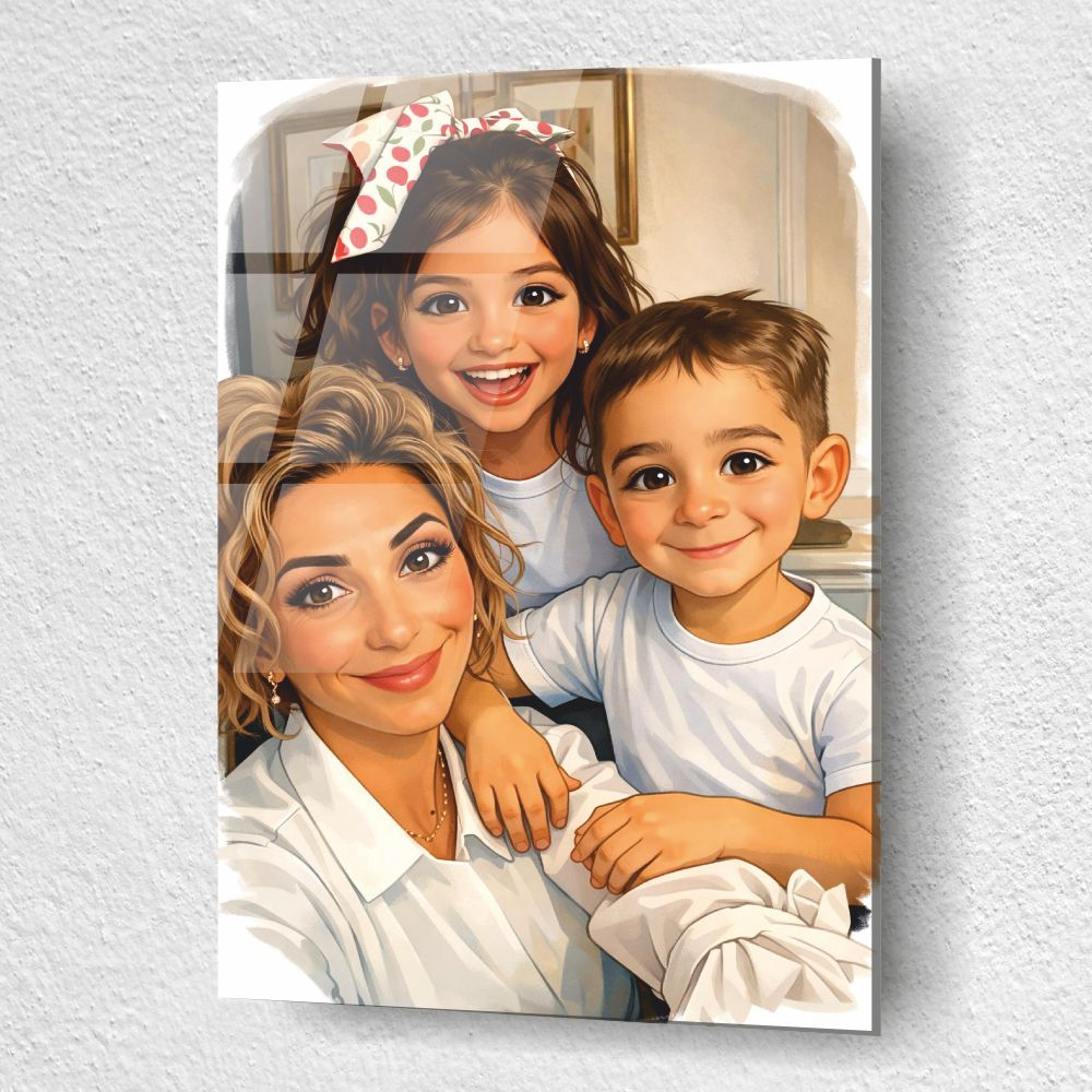 tablou cu caricatura personalizata pe sticla acrilica realizata din fotografii [3]