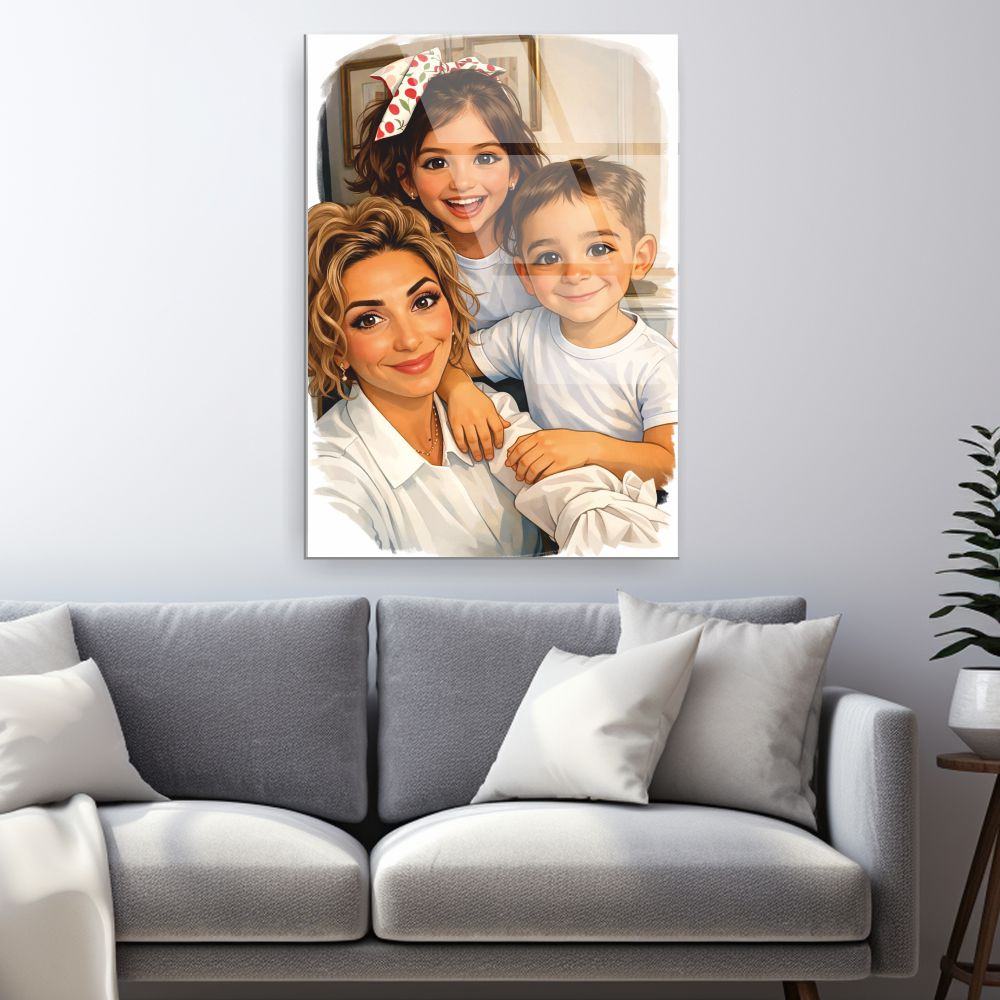 tablou cu caricatura personalizata pe sticla acrilica realizata din fotografii [2]