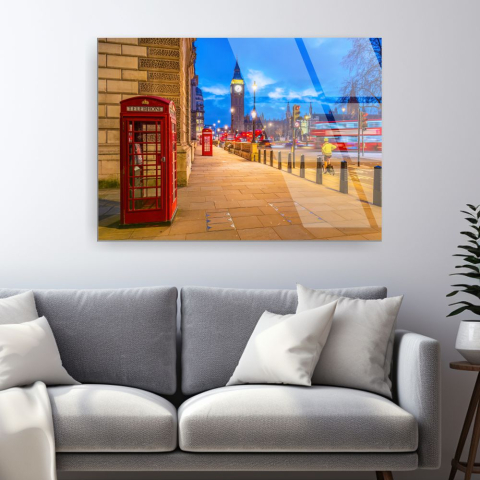 Tablouri din sticla acrilica - tablou din sticla acrilica Big Ben cu Houses of Parliament Londra