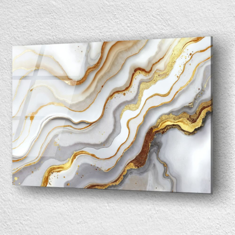 Tablou din sticlă acrilică Sandstone Gold Layers [2]