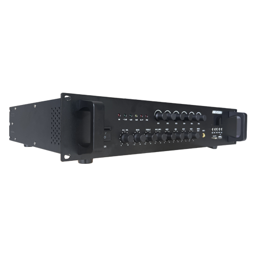 Amplificator Analog, 120W, 6 zone, 2xAUX, EMC IN, 2xMic, Bluetooth, USB, SD Card, MP3 - HIKVISION DS-QAE0A120G1-VB6 [2]