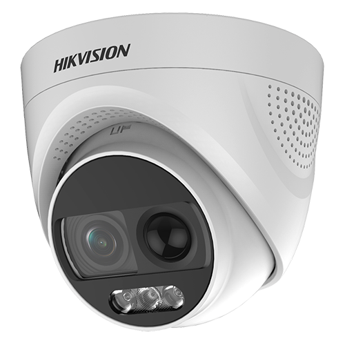 Camera ColorVU AnalogHD 2MP cu PIR si alarma incorporata, lentila 2.8mm, lumina alba 20 m - HIKVISION DS-2CE72DFT-PIRXOF28 [1]