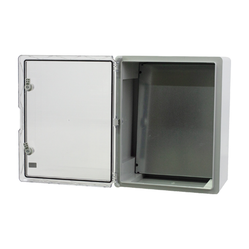 Cutie distributie IP65 din ABS gri, usa transparenta, placa metalica, 400x500x240 mm PP3017 [4]