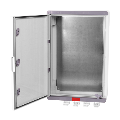 Cutie distributie IP67 din ABS gri, usa mata, placa metalica, 400x600x200 mm PD406020 [3]