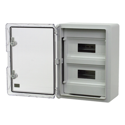Cutie modulara IP65 din ABS gri, usa transparenta, 2 x 12 module, 300x400x170 mm PP3114 [4]