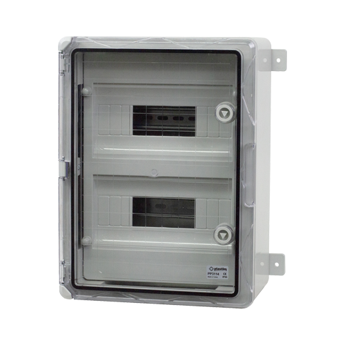Cutie modulara IP65 din ABS gri, usa transparenta, 2 x 12 module, 300x400x170 mm PP3114 [3]