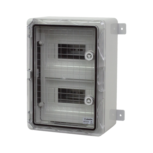 Cutie modulara IP65 din ABS gri, usa transparenta, 2 x 9 module, 250x350x150 mm PP3112 [3]