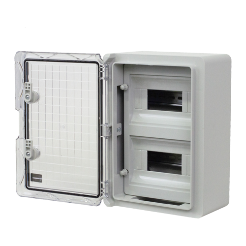 Cutie modulara IP65 din ABS gri, usa transparenta, 2 x 9 module, 250x350x150 mm PP3112 [4]