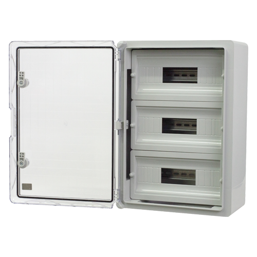 Cutie modulara IP65 din ABS gri, usa transparenta, 3 x 15 module, 350x500x190 mm PP3116 [4]