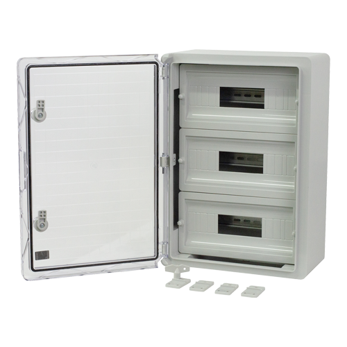 Cutie modulara IP65 din ABS gri, usa transparenta, 3 x 15 module, 350x500x190 mm PP3116 [2]