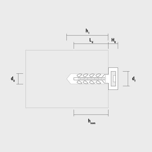 Diblu fixare colier Ã 6x30, cap mare gri in cutie plastic InsertFIX (125 buc.) CELO 96EXPIFB [2]