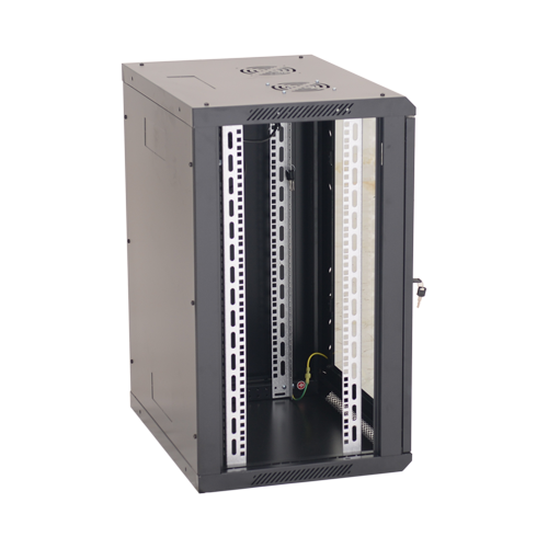 Rack perete 18U 19' 600x450, capacitate incarcare 80 Kg, negru - ASYTECH Networking ASY-18U-6045W [2]