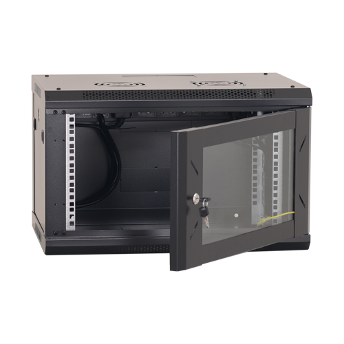 Rack perete 6U 19' 600x450, capacitate incarcare 80 Kg, negru - ASYTECH Networking ASY-6U-6045W [2]