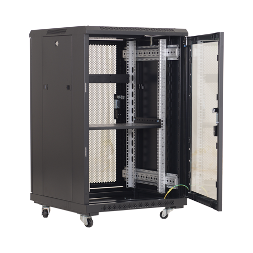 Rack podea 18U 19' 600x800, capacitate incarcare 500 Kg, negru - ASYTECH Networking ASY-18U-6080E [4]