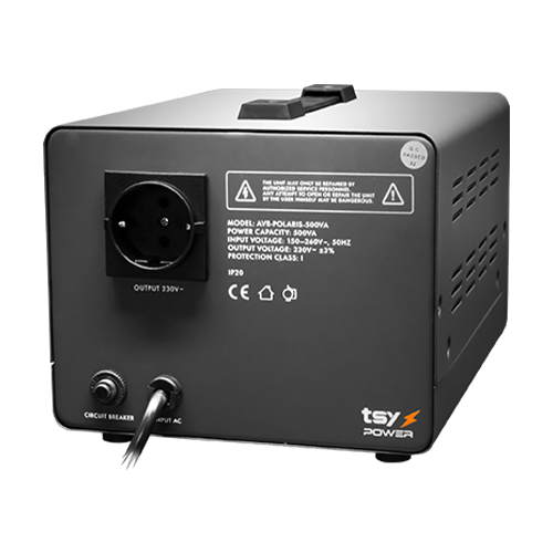 Regulator de tensiune cu servomotor, 500VA, tensiune la intrare 150-260V, delay 6-180s AVR-POLARIS-500VA [3]
