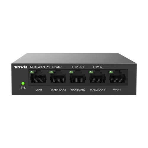 Router 5 x RJ45 1G (4 x PoE Out 802.3af/at), Multi-WAN, Cloud Managed - TENDA TND-G0-5G-PoE [2]