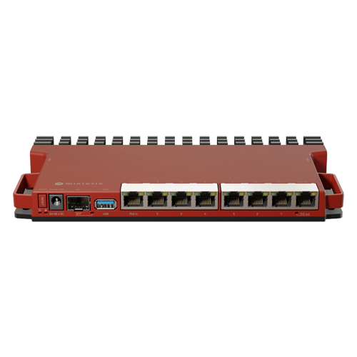 Router 8 porturi Gigabit, 1 port PoE IN, 1 port PoE Out, SFP 2.5G, NAND, USB, 1U - MikroTik L009UiGS-RM [2]