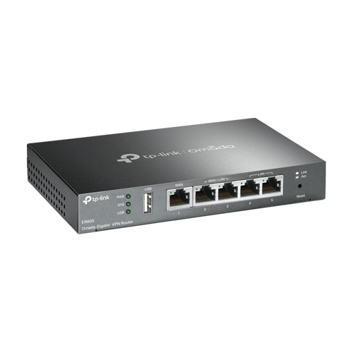 Router VPN Gigabit 1 x RJ45 WAN, 2 x RJ45 LAN/WAN, 2 x RJ45 LAN, 1 x USB - TP-Link Omada ER605 [2]