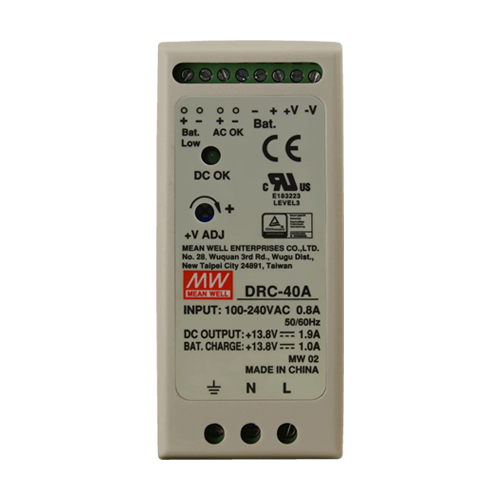 Sursa in comutatie cu back-up, 13.8V / 1.9A, monitorizare, sina DIN - MEAN WELL DRC-40A [2]