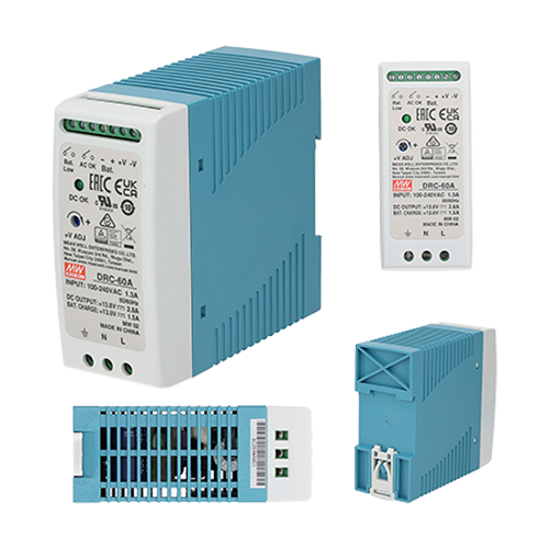 Sursa in comutatie cu back-up, 13.8V / 2.8A, monitorizare, sina DIN - MEAN WELL DRC-60A [3]