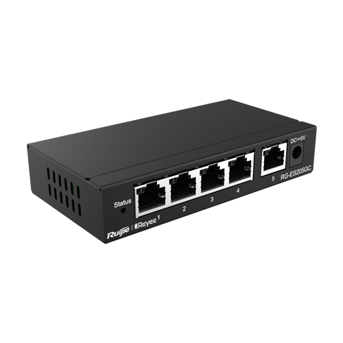 Switch 5 porturi RJ45 Gigabit, L2 Cloud Management - Ruijie RG-ES205GC [4]