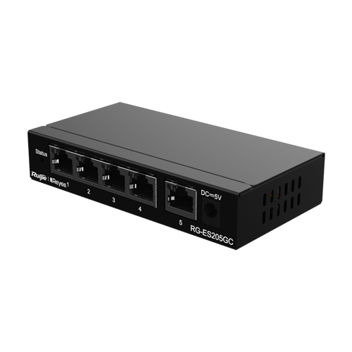 Switch 5 porturi RJ45 Gigabit, L2 Cloud Management - Ruijie RG-ES205GC [3]