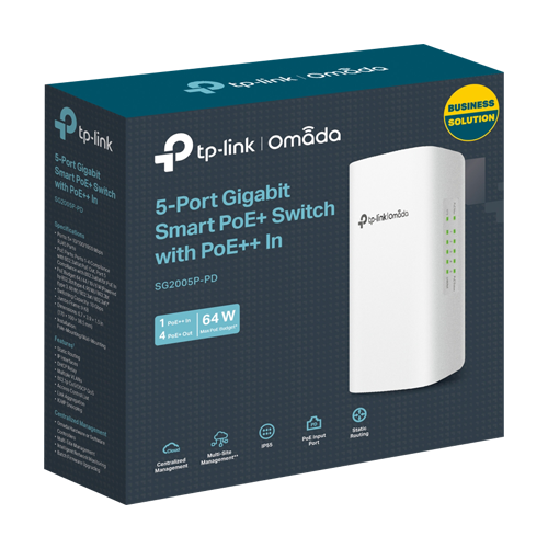 Switch exterior 4 porturi PoE RJ45 Gigabit, 1 x RJ45 1G PoE IN, L2 Management, IP55 - TP-Link Omada SG2005P-PD [3]