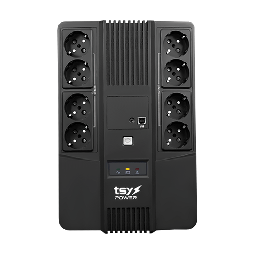 UPS TSY Power, 1000VA/600W, LED, AVR-repornire automata, Management, 8 x Schuko, 2 x RJ45, 1 X USB type B TSY-D-1K0-LED [1]
