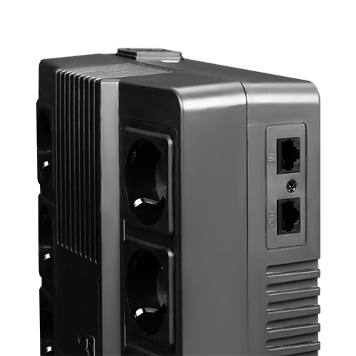 UPS TSY Power, 1000VA/600W, LED, AVR-repornire automata, Management, 8 x Schuko, 2 x RJ45, 1 X USB type B TSY-D-1K0-LED [3]