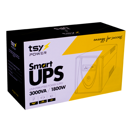 UPS TSY Power, 3000VA/1800W, LCD, AVR-repornire automata, 4 x Schuko TSY-MP-3K0-LCD [3]