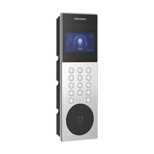 Videointerfon TCP/IP pentru blocuri si spatii birouri, 4.3' touch screen, 2x 2MP, Recunoastere faciala, Card, Alarma - HIKVISION DS-KD9203-ME6 [3]