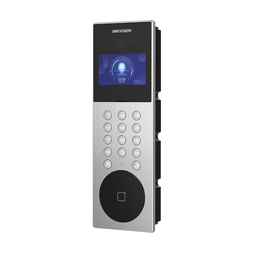 Videointerfon TCP/IP pentru blocuri si spatii birouri, 4.3' touch screen, 2x 2MP, Recunoastere faciala, Card, Alarma - HIKVISION DS-KD9203-ME6 [2]