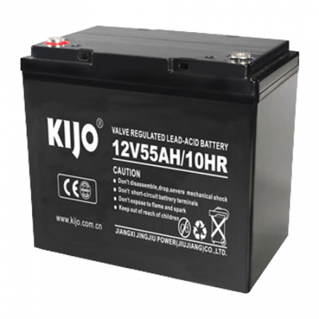 Detectie efractie - Acumulator Pb-acid AGM Deep Cycle, 12V, 55Ah, conector M6 - KIJO JM12-55