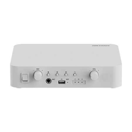 Adresare publica - Amplificator IP 1 zona, 40W, Alarma, USB, Bluetooth - HIKVISION DS-QAE1A40G1-VB